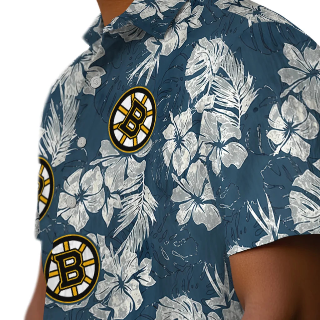 Boston Bruins Hawaiian Shirt - Hibiscus Flowers 8 Boston Bruins Hawaiian Shirt - Hibiscus Flowers - Image 8