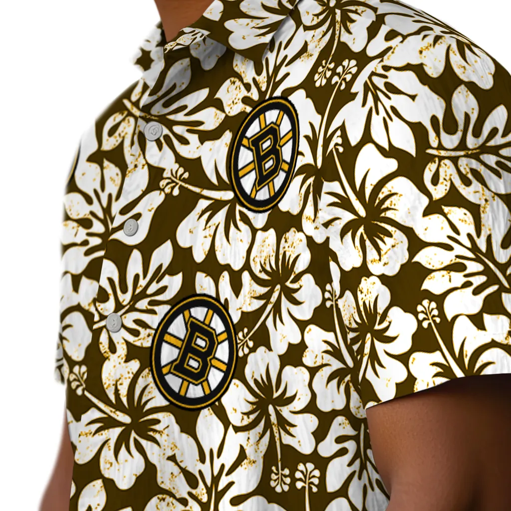 Boston Bruins Hawaiian Shirt - Hibiscus Motif 8 Boston Bruins Hawaiian Shirt - Hibiscus Motif - Image 8