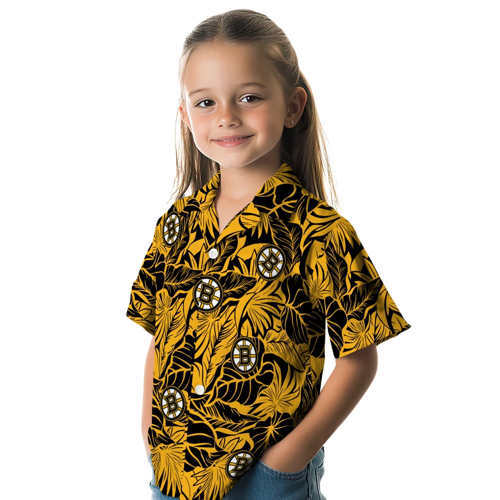 Boston Bruins Hawaiian Shirt - Monstera Layer 6 Boston Bruins Hawaiian Shirt - Monstera Layer - Image 6