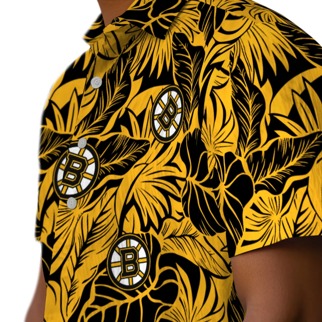 Boston Bruins Hawaiian Shirt - Monstera Layer 8 Boston Bruins Hawaiian Shirt - Monstera Layer - Image 8