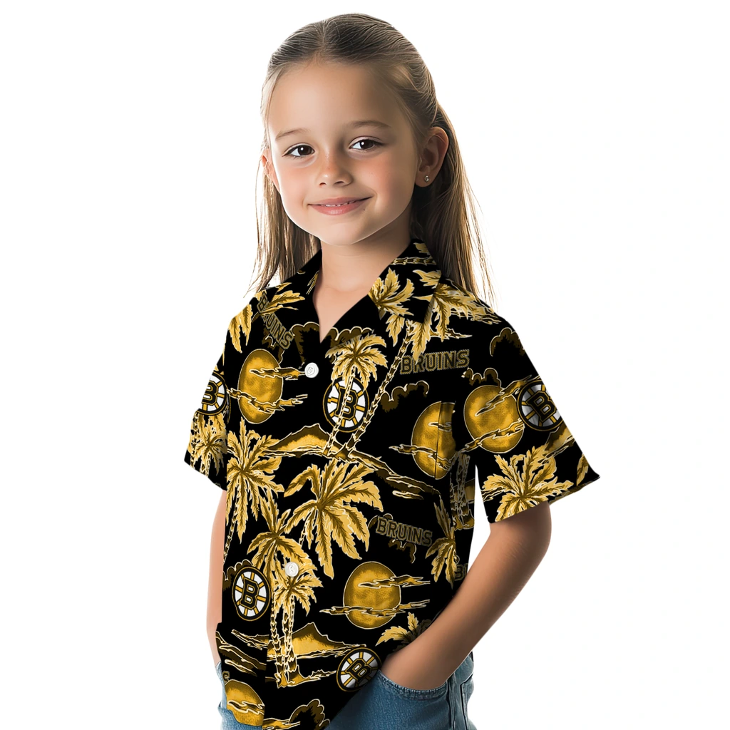Boston Bruins Hawaiian Shirt - Palm Sunset 6 Boston Bruins Hawaiian Shirt - Palm Sunset - Image 6