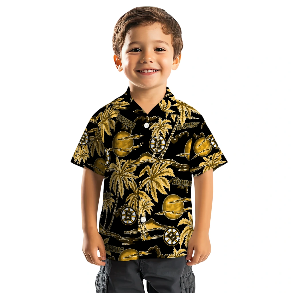 Boston Bruins Hawaiian Shirt - Palm Sunset 7 Boston Bruins Hawaiian Shirt - Palm Sunset - Image 7