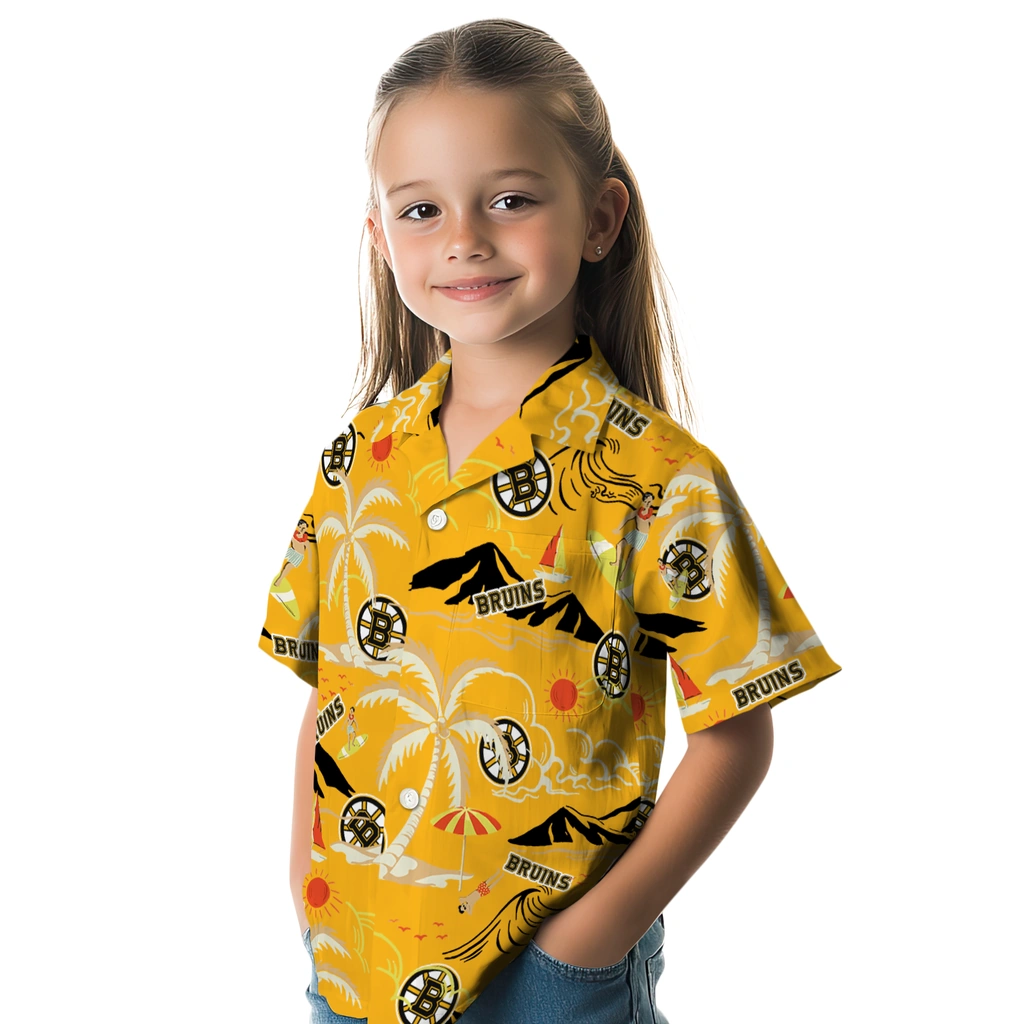 Boston Bruins Hawaiian Shirt - Palm Tree Island 6 Boston Bruins Hawaiian Shirt - Palm Tree Island - Image 6