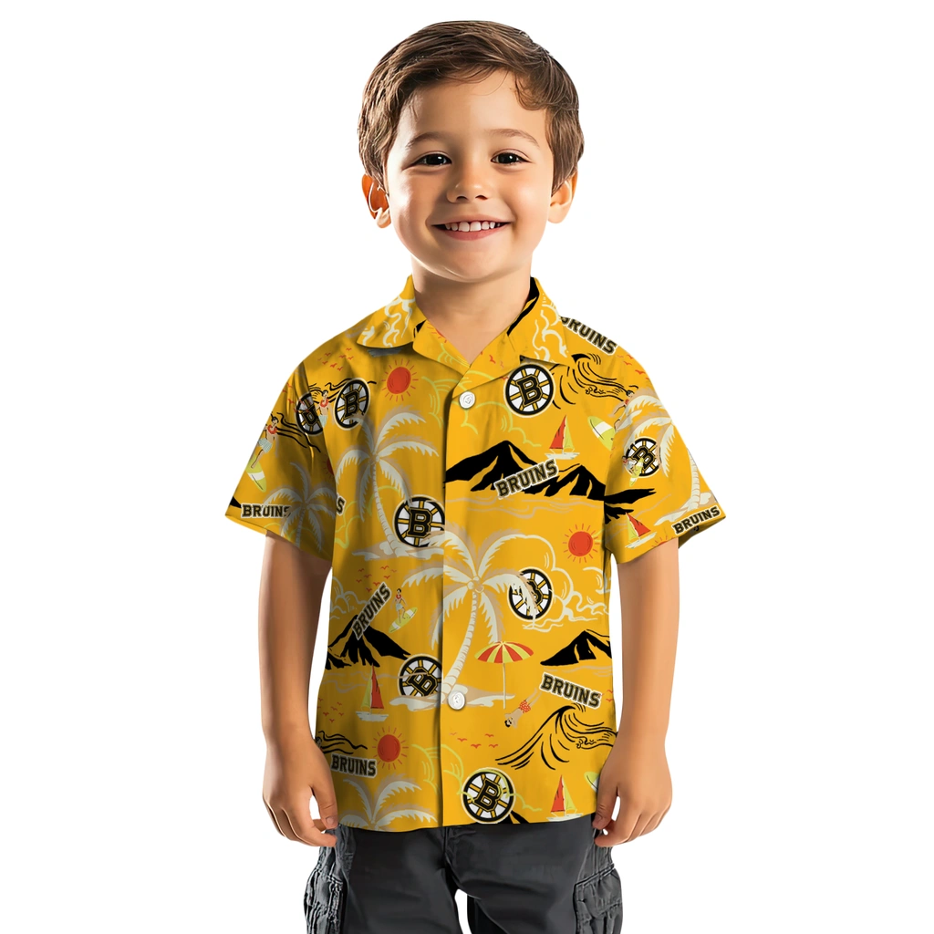 Boston Bruins Hawaiian Shirt - Palm Tree Island 7 Boston Bruins Hawaiian Shirt - Palm Tree Island - Image 7