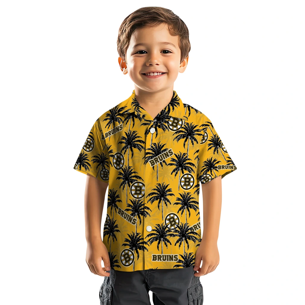 Boston Bruins Hawaiian Shirt - Palm Tree Motif 7 Boston Bruins Hawaiian Shirt - Palm Tree Motif - Image 7