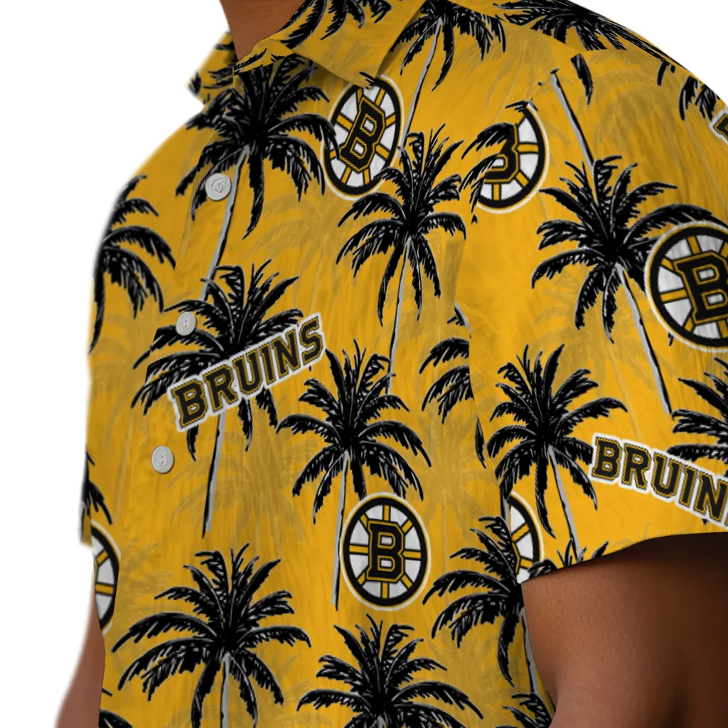 Boston Bruins Hawaiian Shirt - Palm Tree Motif 8 Boston Bruins Hawaiian Shirt - Palm Tree Motif - Image 8