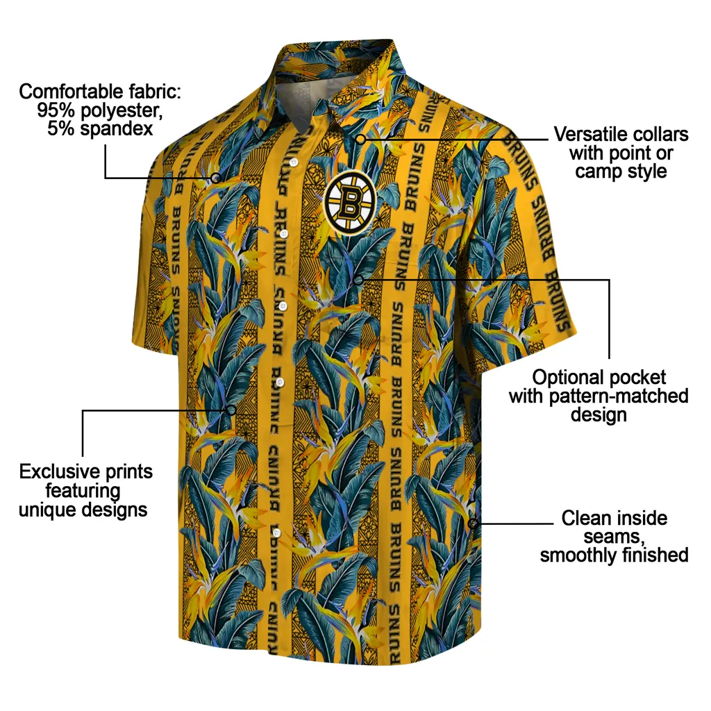 Boston Bruins Hawaiian Shirt - Paradise Vines 5 Boston Bruins Hawaiian Shirt - Paradise Vines - Image 5