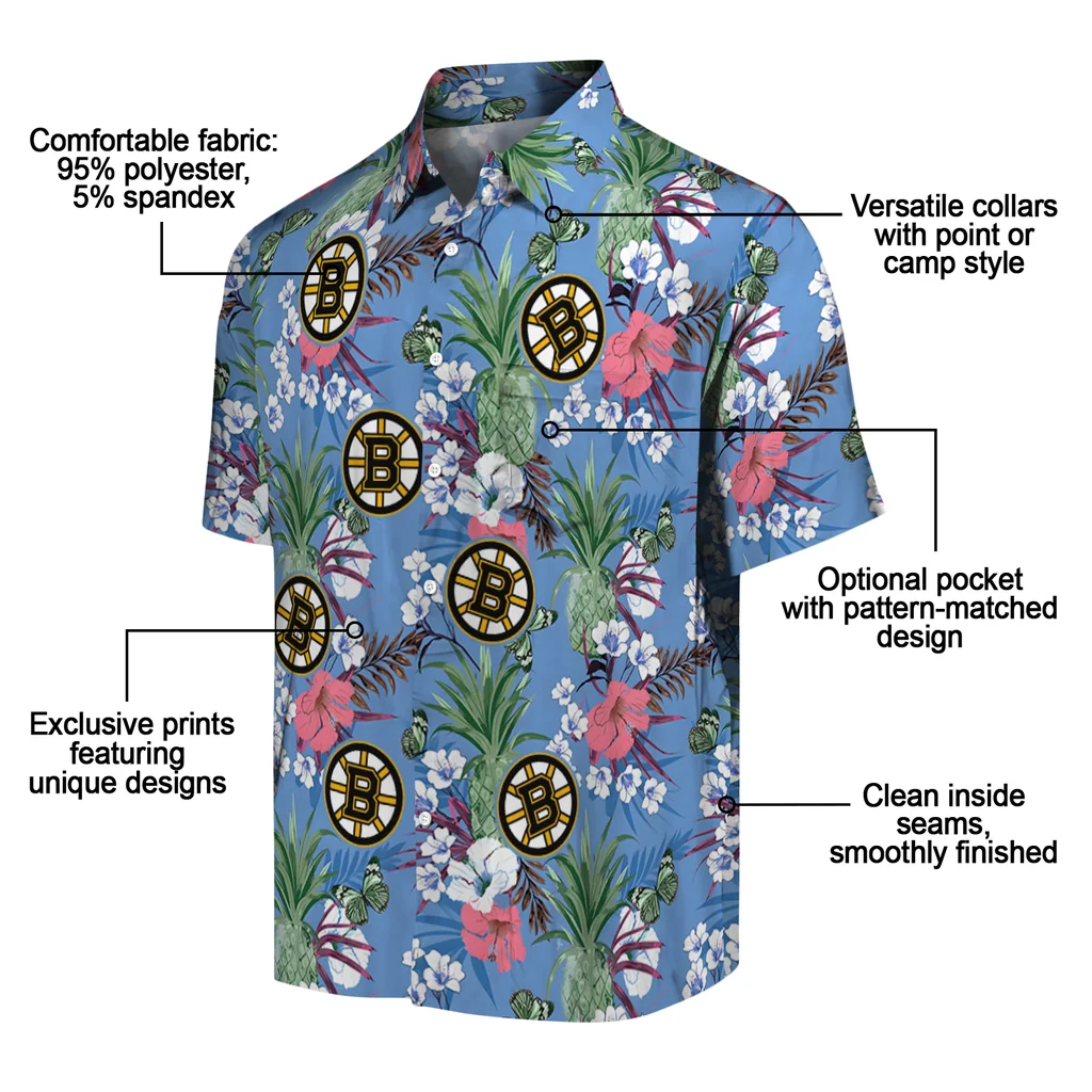 Boston Bruins Hawaiian Shirt - Pineapple Bouquet 5 Boston Bruins Hawaiian Shirt - Pineapple Bouquet - Image 5