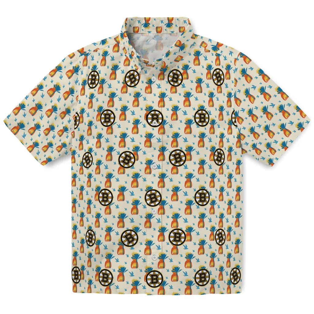 Boston Bruins Hawaiian Shirt - Pineapple Delight 1 Boston Bruins Hawaiian Shirt - Pineapple Delight