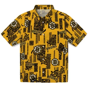Boston Bruins Hawaiian Shirt - Turtle Lines