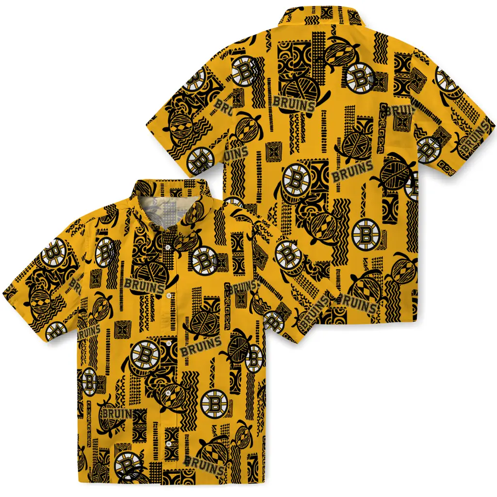 Boston Bruins Hawaiian Shirt - Turtle Lines 3 Boston Bruins Hawaiian Shirt - Turtle Lines - Image 3
