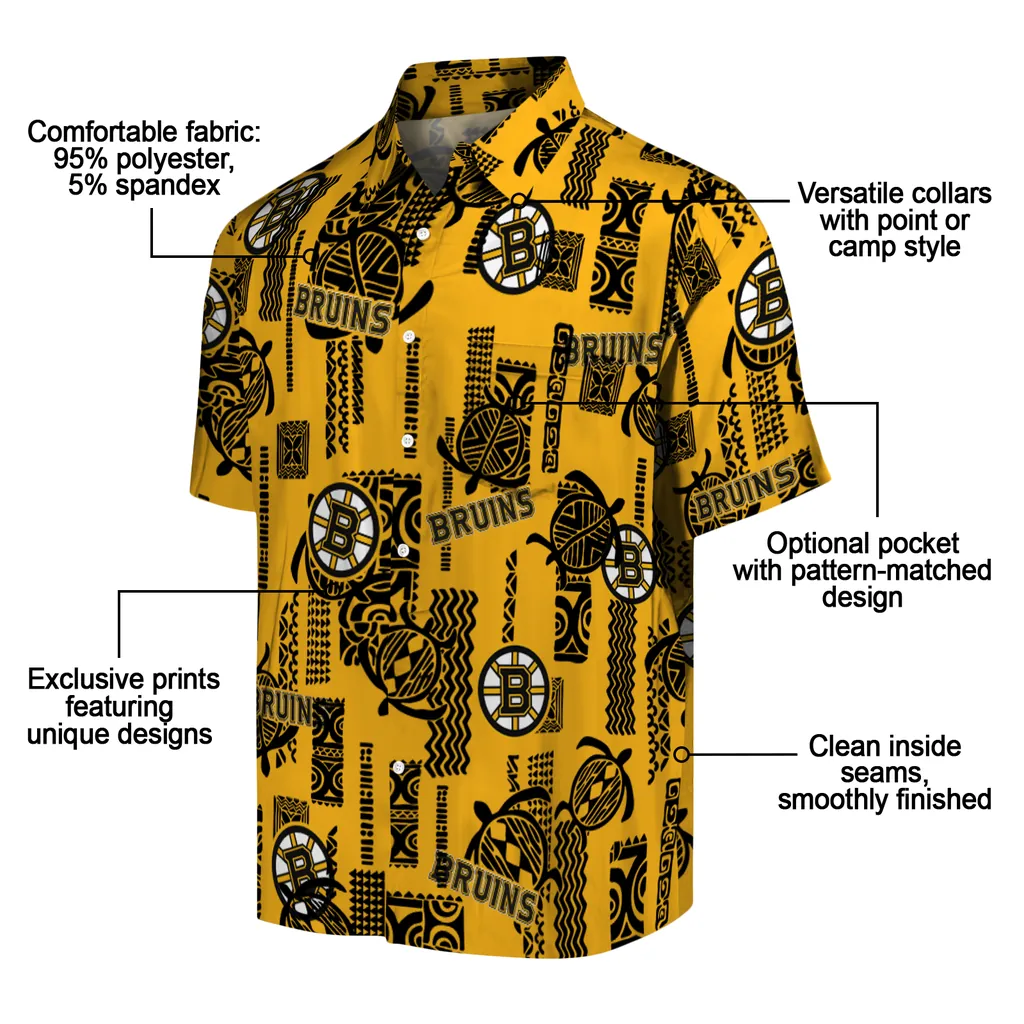 Boston Bruins Hawaiian Shirt - Turtle Lines 5 Boston Bruins Hawaiian Shirt - Turtle Lines - Image 5