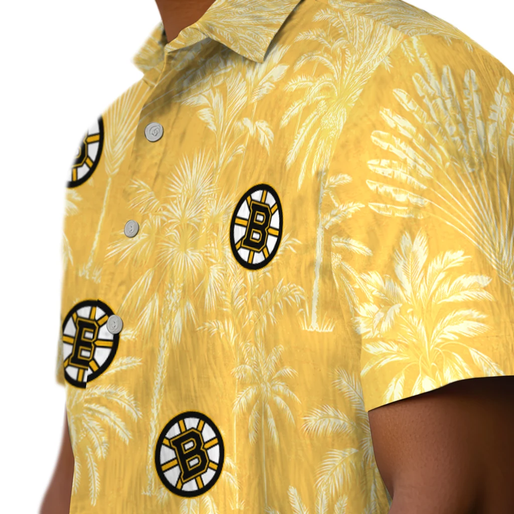 Boston Bruins Hawaiian Shirt - Vintage Palm Tree 8 Boston Bruins Hawaiian Shirt - Vintage Palm Tree - Image 8