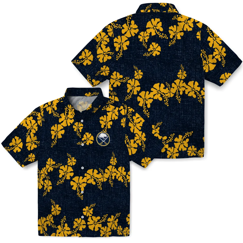 Buffalo Sabres Hawaiian Shirt - 50th State Flower 3 Buffalo Sabres Hawaiian Shirt - 50th State Flower - Image 3