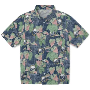 Buffalo Sabres Hawaiian Shirt - Anthurium Overlay
