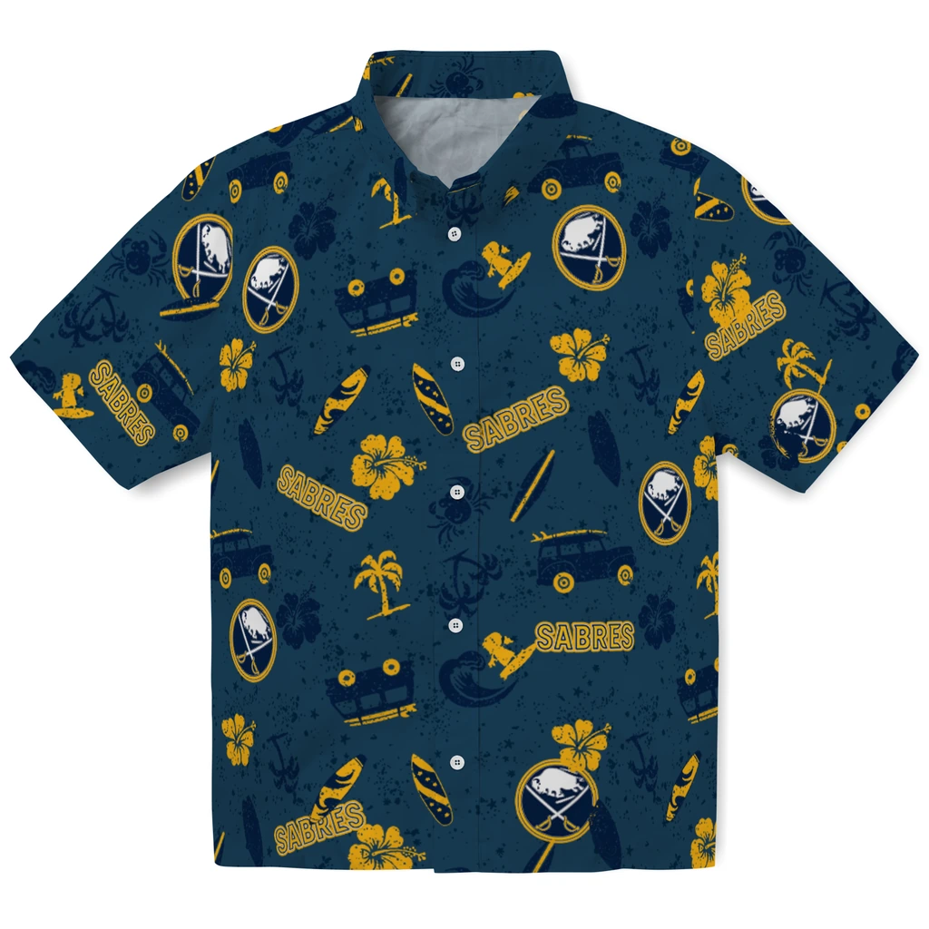 Buffalo Sabres Hawaiian Shirt - Beach Vibe 1 Buffalo Sabres Hawaiian Shirt - Beach Vibe