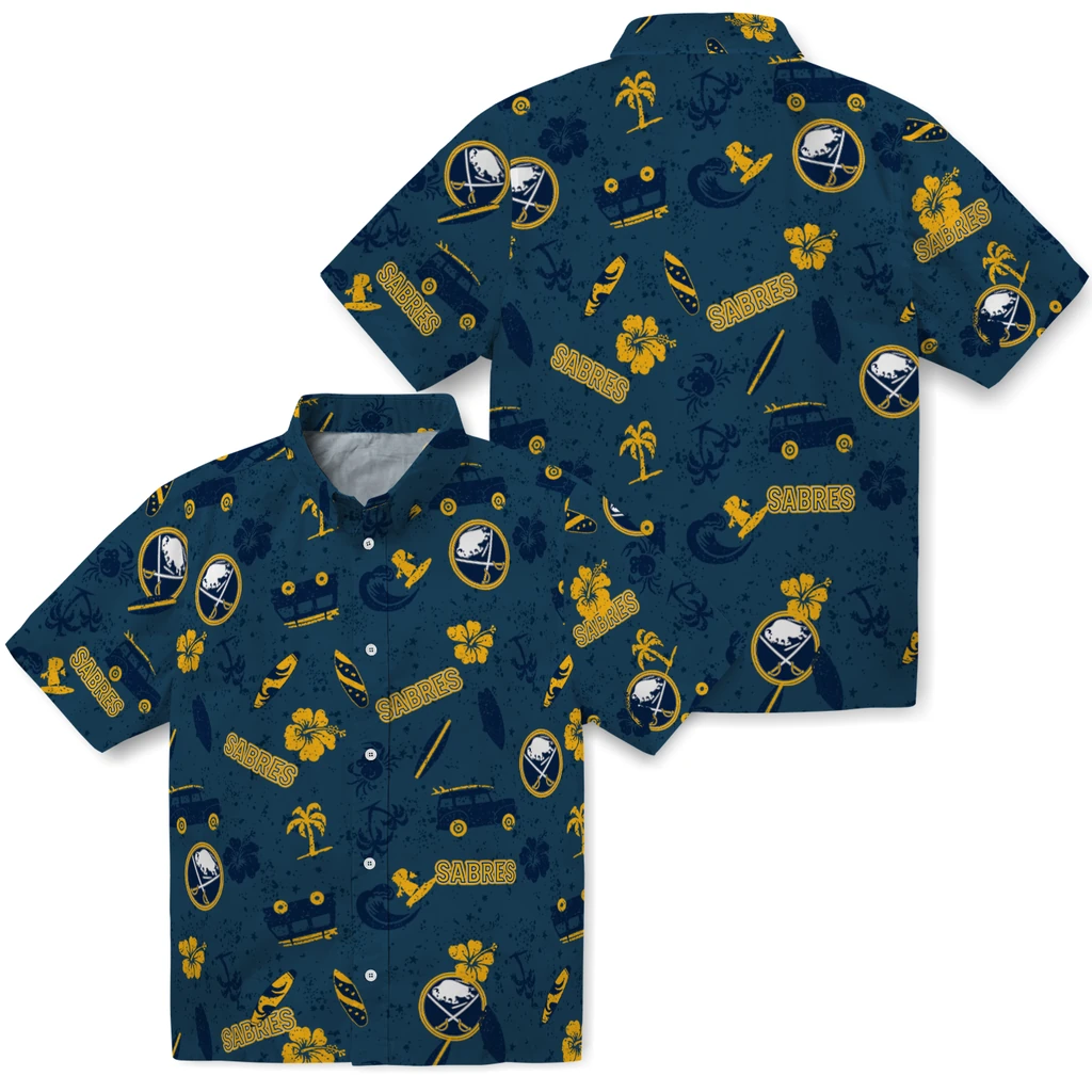 Buffalo Sabres Hawaiian Shirt - Beach Vibe 3 Buffalo Sabres Hawaiian Shirt - Beach Vibe - Image 3
