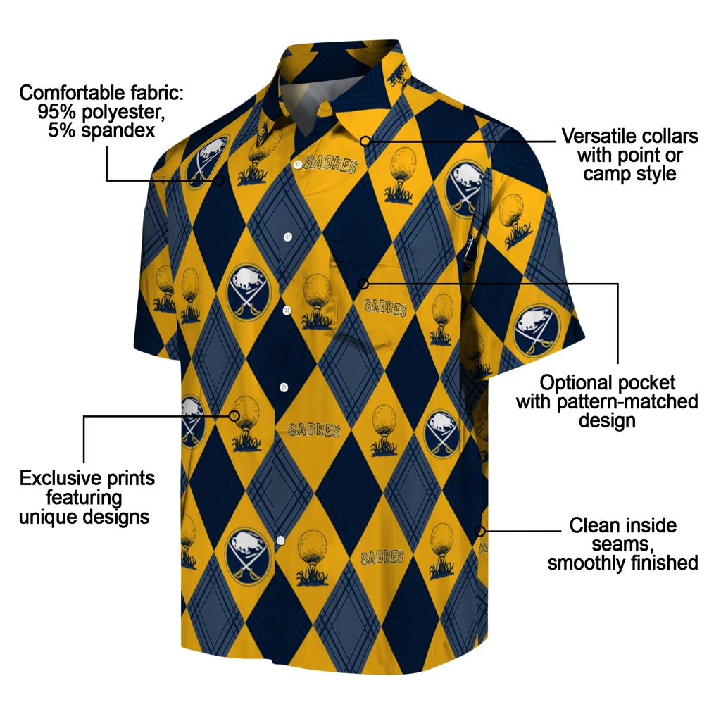 Buffalo Sabres Hawaiian Shirt - Golfing Plaid 5 Buffalo Sabres Hawaiian Shirt - Golfing Plaid - Image 5