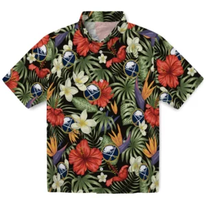 Buffalo Sabres Hawaiian Shirt - Hawaii Floral Hibiscus