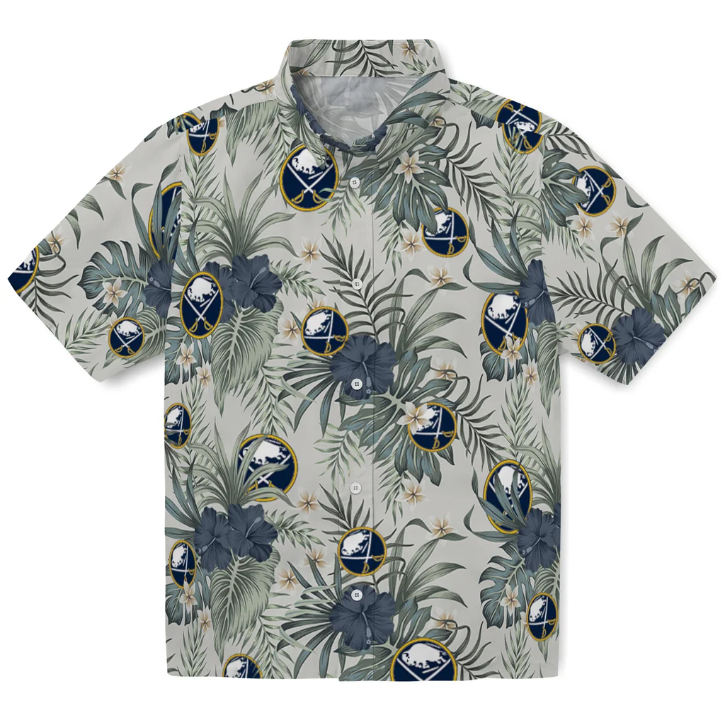 Buffalo Sabres Hawaiian Shirt - Hibiscus Designs 1 Buffalo Sabres Hawaiian Shirt - Hibiscus Designs
