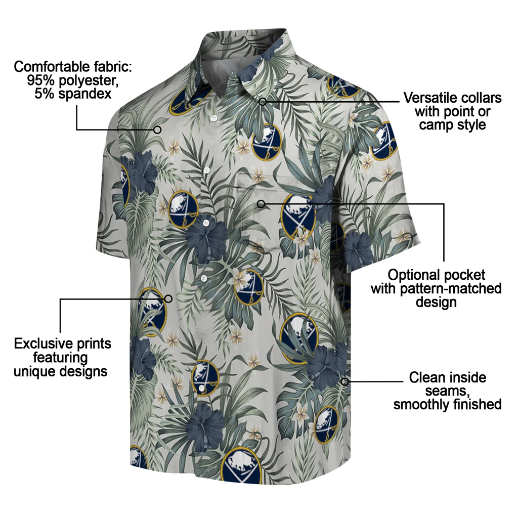 Buffalo Sabres Hawaiian Shirt - Hibiscus Designs 5 Buffalo Sabres Hawaiian Shirt - Hibiscus Designs - Image 5