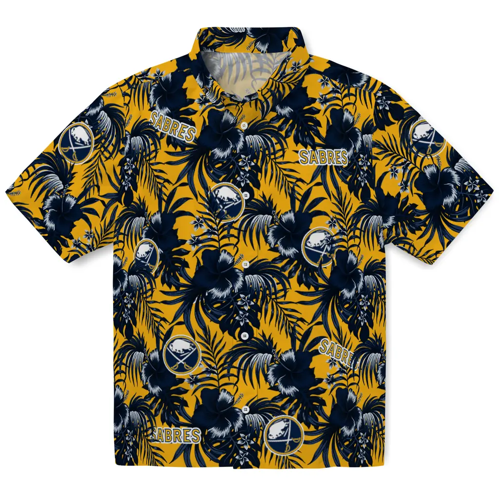 Buffalo Sabres Hawaiian Shirt - Hibiscus Exotic 1 Buffalo Sabres Hawaiian Shirt - Hibiscus Exotic