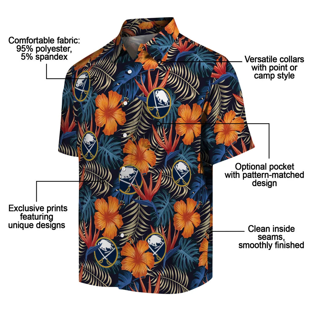 Buffalo Sabres Hawaiian Shirt - Hibiscus Foliage 5 Buffalo Sabres Hawaiian Shirt - Hibiscus Foliage - Image 5