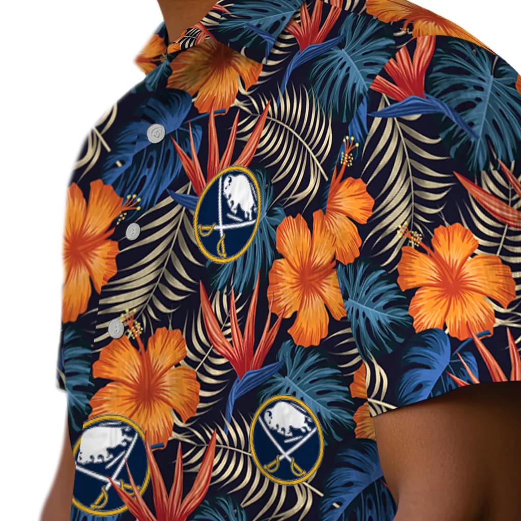 Buffalo Sabres Hawaiian Shirt - Hibiscus Foliage 8 Buffalo Sabres Hawaiian Shirt - Hibiscus Foliage - Image 8