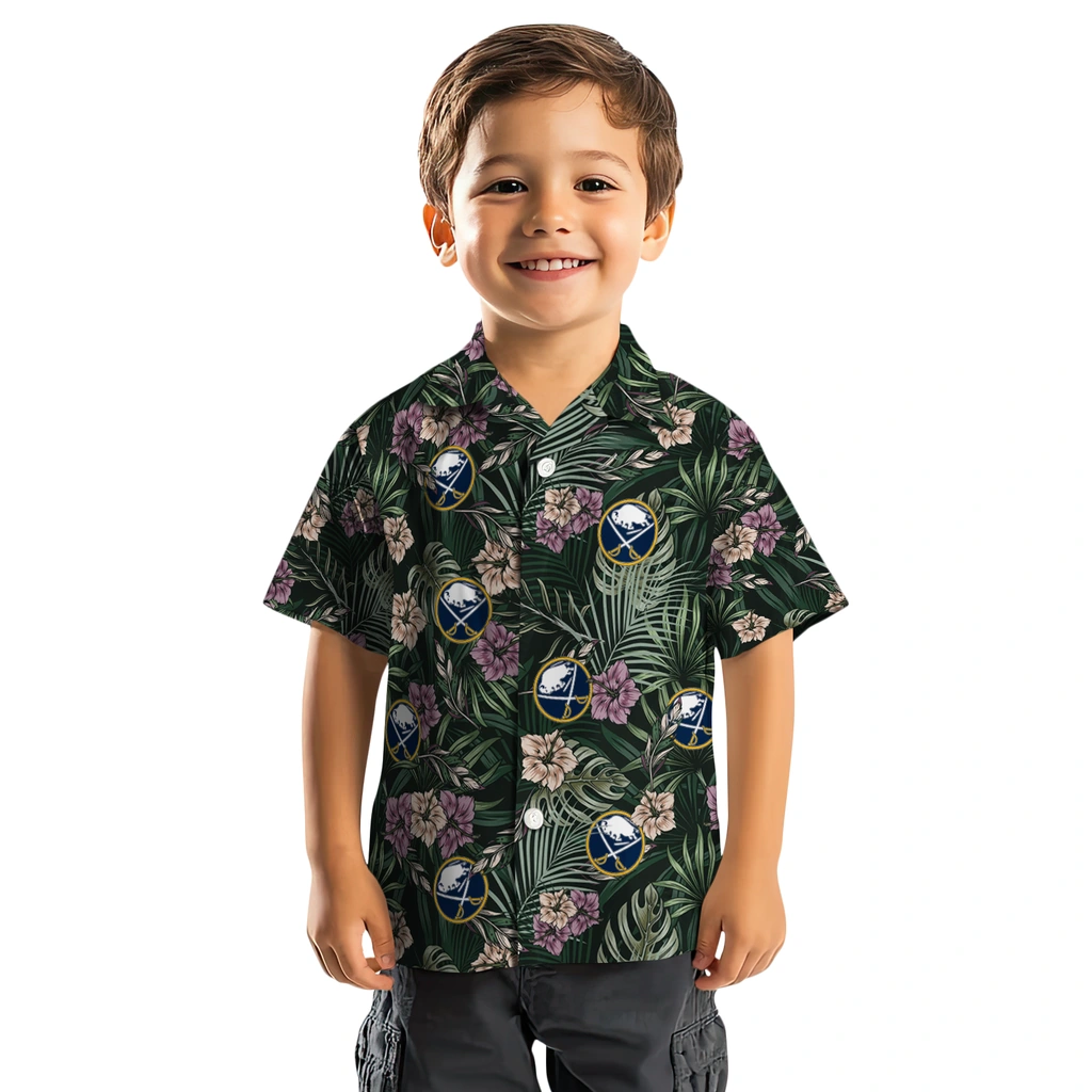 Buffalo Sabres Hawaiian Shirt - Hibiscus Leaves Pattern 7 Buffalo Sabres Hawaiian Shirt - Hibiscus Leaves Pattern - Image 7