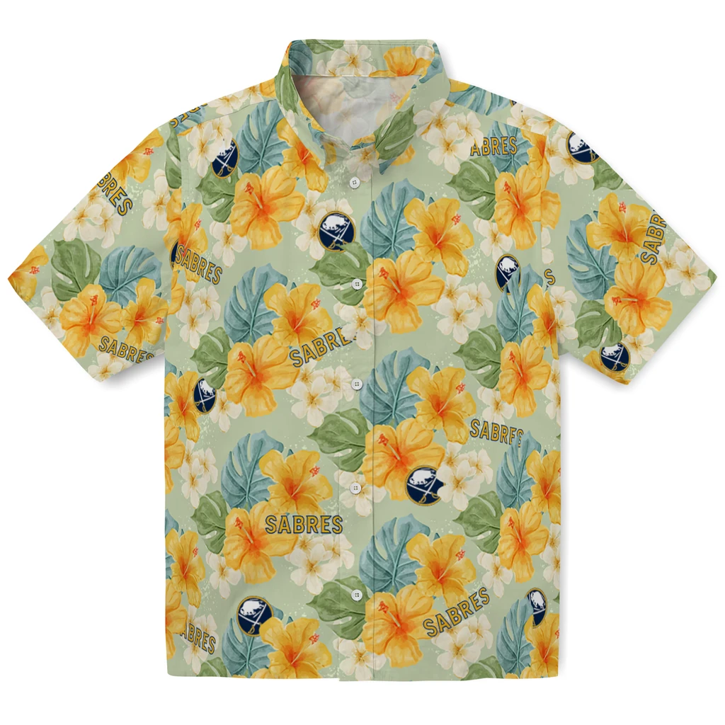 Buffalo Sabres Hawaiian Shirt - Hibiscus Mood 1 Buffalo Sabres Hawaiian Shirt - Hibiscus Mood