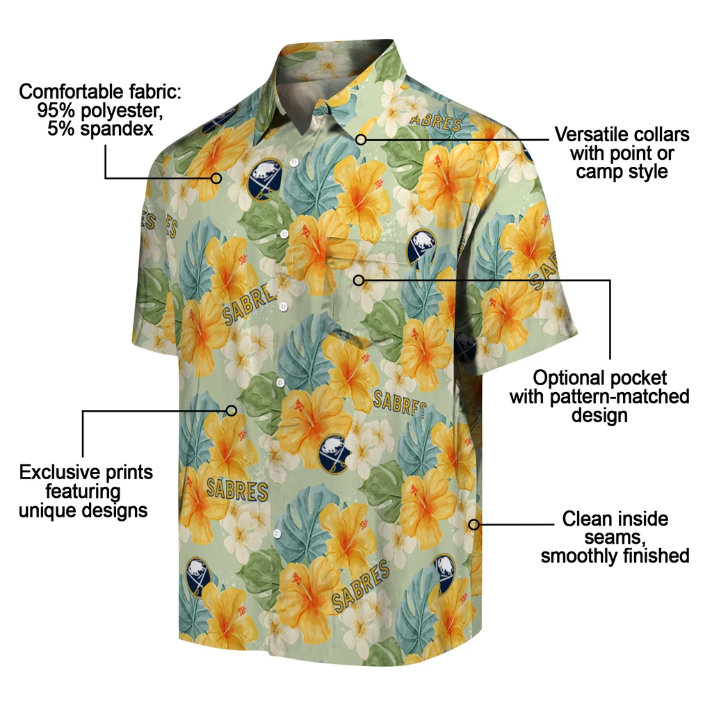 Buffalo Sabres Hawaiian Shirt - Hibiscus Mood 5 Buffalo Sabres Hawaiian Shirt - Hibiscus Mood - Image 5