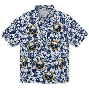 Buffalo Sabres Hawaiian Shirt - Hibiscus Motif