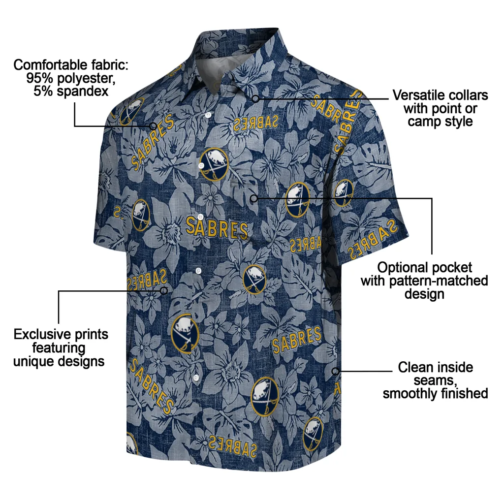 Buffalo Sabres Hawaiian Shirt - Hibiscus Oasis 5 Buffalo Sabres Hawaiian Shirt - Hibiscus Oasis - Image 5