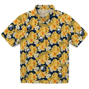 Buffalo Sabres Hawaiian Shirt - Hibiscus Tropics