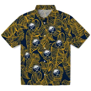 Buffalo Sabres Hawaiian Shirt - Leaf Outline