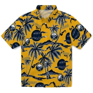 Buffalo Sabres Hawaiian Shirt - Palm Sunset