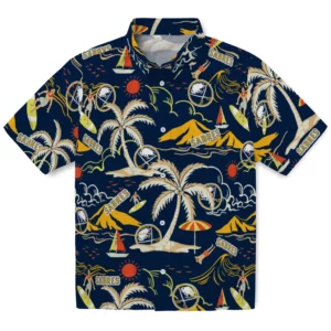 Buffalo Sabres Hawaiian Shirt - Palm Tree Island