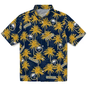 Buffalo Sabres Hawaiian Shirt - Palm Tree Motif