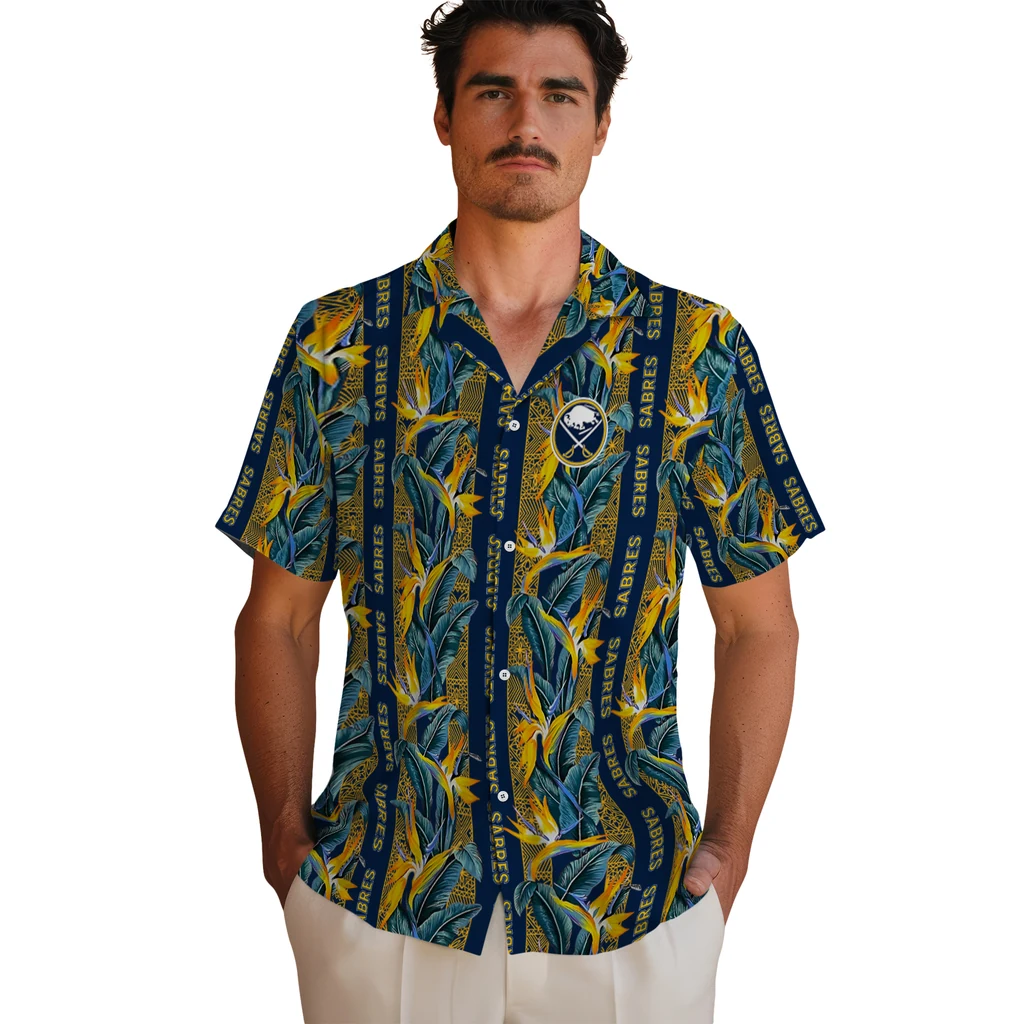 Buffalo Sabres Hawaiian Shirt - Paradise Vines 2 Buffalo Sabres Hawaiian Shirt - Paradise Vines - Image 2