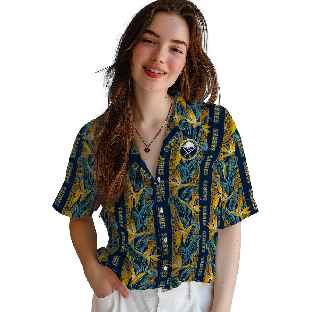Buffalo Sabres Hawaiian Shirt - Paradise Vines 4 Buffalo Sabres Hawaiian Shirt - Paradise Vines - Image 4
