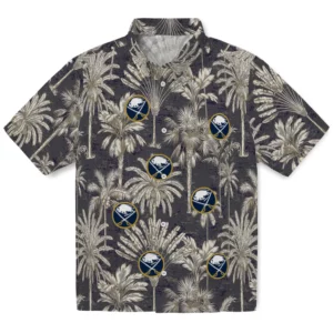 Buffalo Sabres Hawaiian Shirt - Vintage Palm Tree