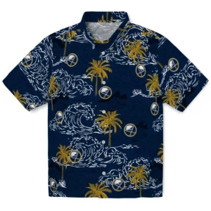 Buffalo Sabres Hawaiian Shirt - Wave Palm