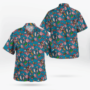 Floral Seamless Pokemon Hawaiian Shirt