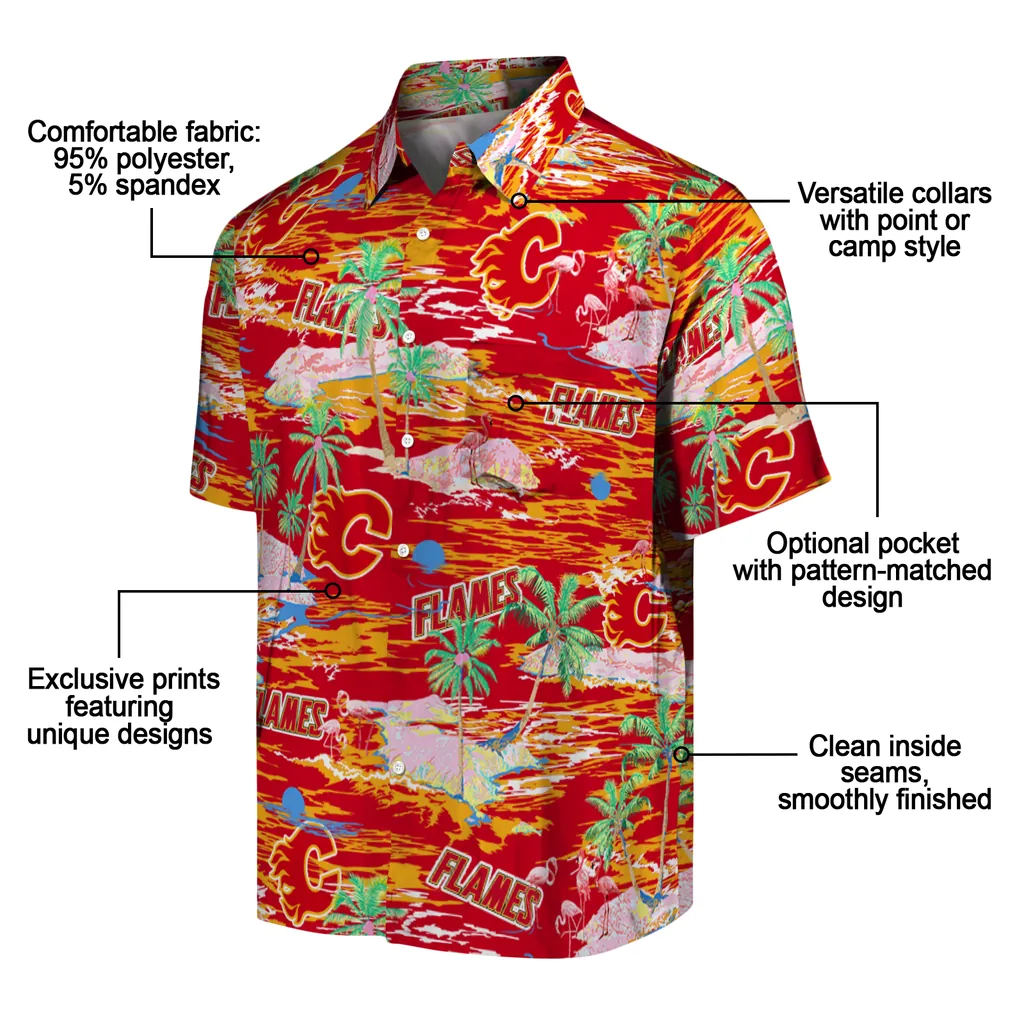 Calgary Flames Hawaiian Shirt - Hawaii Island 5 Calgary Flames Hawaiian Shirt - Hawaii Island - Image 5