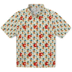 Calgary Flames Hawaiian Shirt - Pineapple Delight