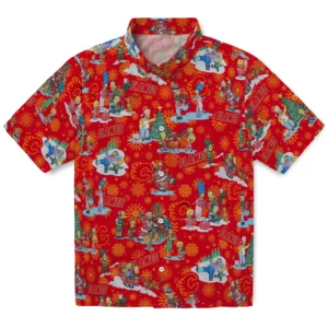 Calgary Flames Hawaiian Shirt - Simpsons Christmas