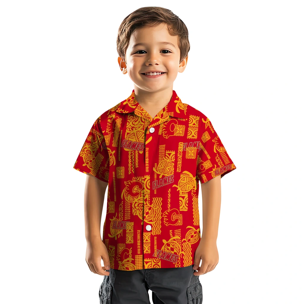 Calgary Flames Hawaiian Shirt - Turtle Lines 7 Calgary Flames Hawaiian Shirt - Turtle Lines - Image 7