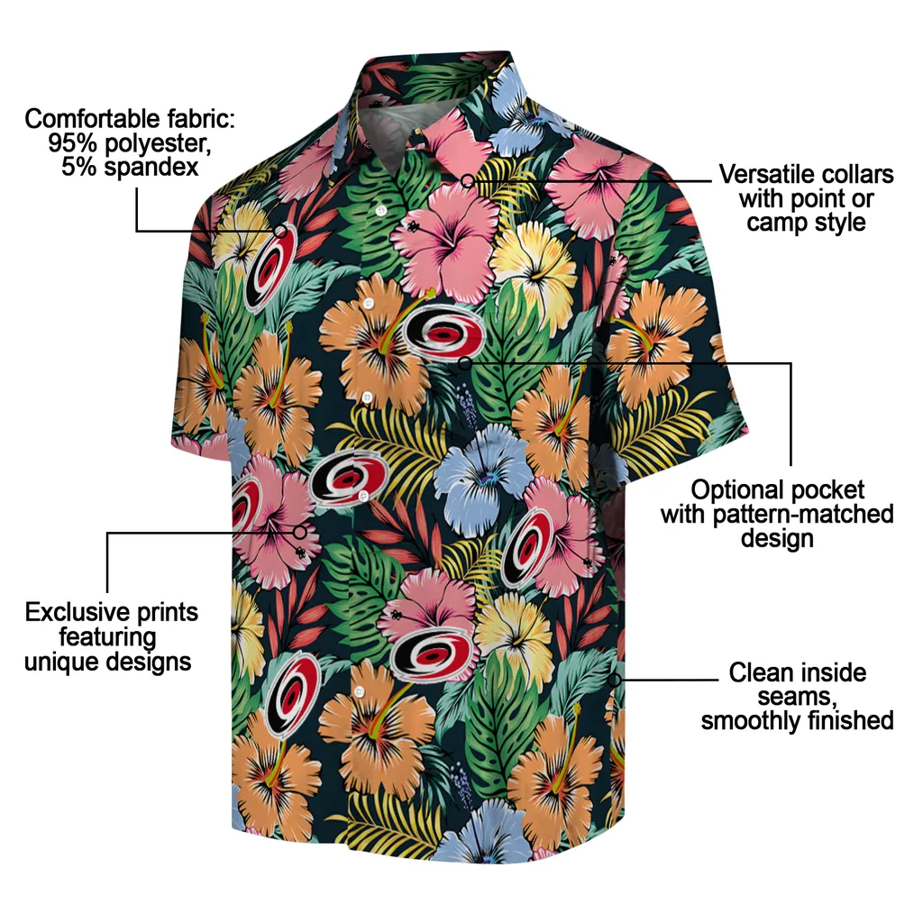 Carolina Hurricanes Hawaiian Shirt - Brilliant Hibiscus Garden 5 Carolina Hurricanes Hawaiian Shirt - Brilliant Hibiscus Garden - Image 5