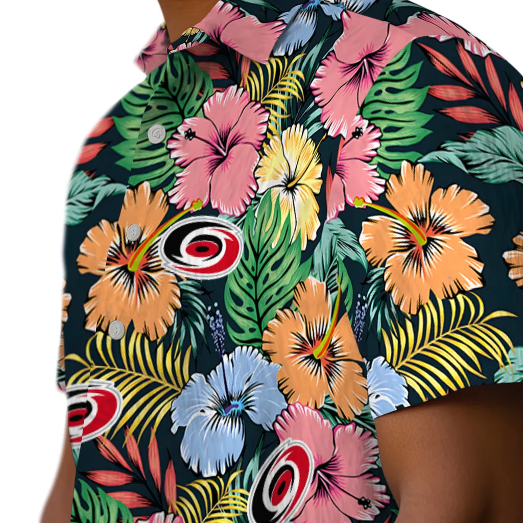 Carolina Hurricanes Hawaiian Shirt - Brilliant Hibiscus Garden 8 Carolina Hurricanes Hawaiian Shirt - Brilliant Hibiscus Garden - Image 8