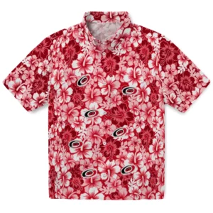 Carolina Hurricanes Hawaiian Shirt - Hibiscus Blooms